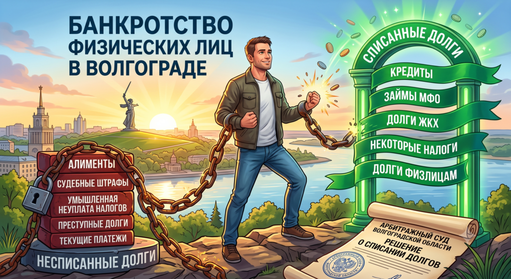 какие долги спишут при банкротстве в Волгограде