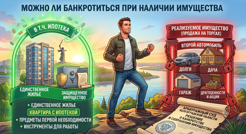 Есть имущество — можно ли стать банкротом