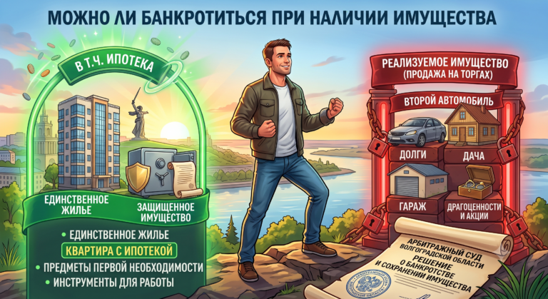 Есть имущество — можно ли стать банкротом