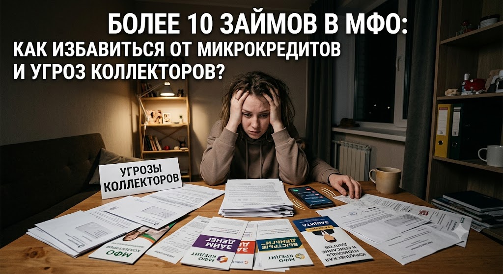 Человек в стрессе из-за звонков коллекторов по просроченным микрозаймам.