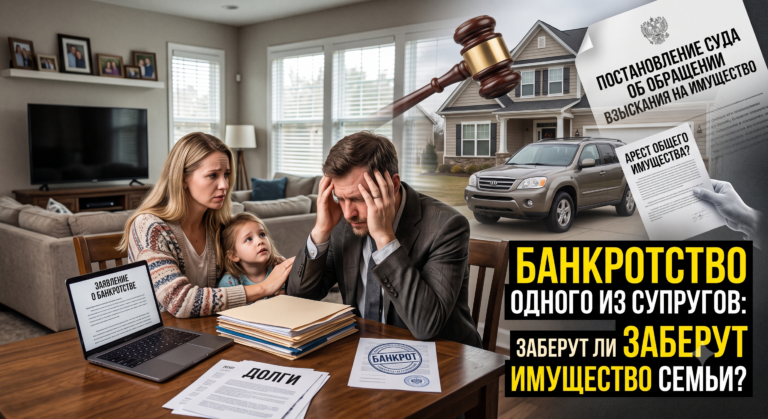 Консультация юриста по банкротству одного из супругов и разделу имущества
