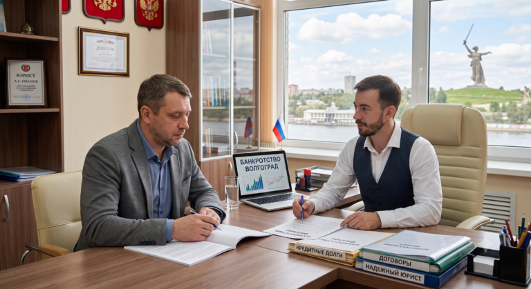 Консультация юриста по банкротству в офисе в Волгограде